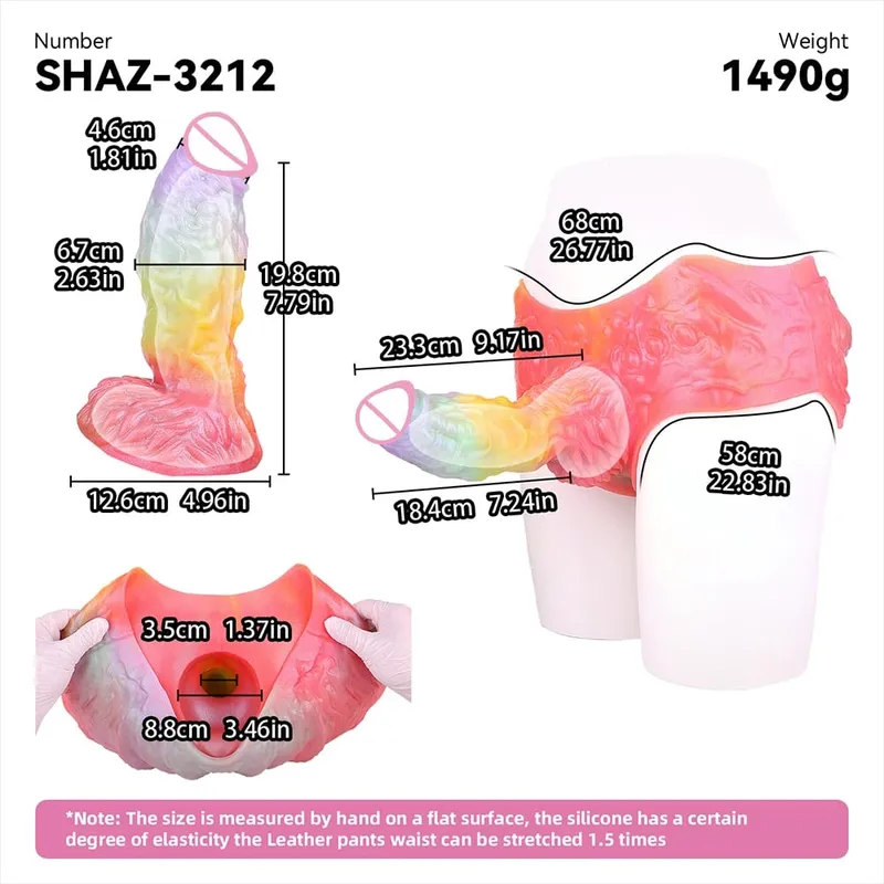 3D Horse Penis Shaped Wearable Cock Sleeve Gradient Color Skin-Friendly Liquid Silicone Adult Couple Intimate Sex Toys — image 23