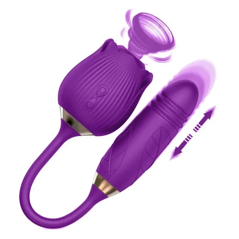 Powerful Rose Sucking Vibrator for Women G-Spot Licking Clitoris Stimulation Female Sucker Vagina Nipple Massager Adult Sex Toys — image 8