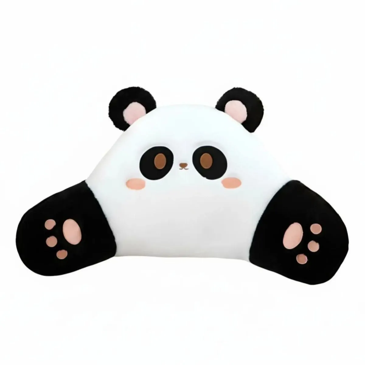 Panda Sofa Pillow Faux Sheepskin Black Cream Decorative Throw Living Room