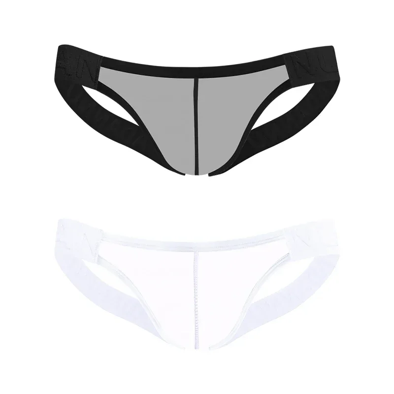 Trendy Men's Thong Comfortable Passionate Fitness Underwear Show Buttocks Personality Transparent Men Summer Triangle Brief — image 35