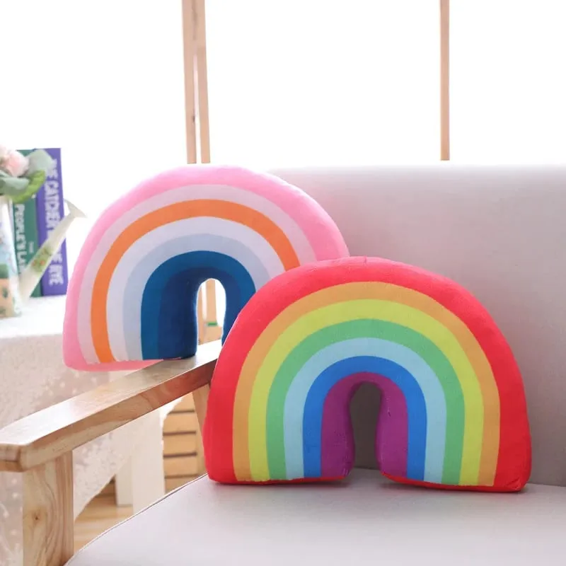 Fantastische Star Cloud Moon Rainbow Pluche Kussen Gevuld Sky Natuurlijk Kussen Geel Roze Blauw Verlegen Emotie Plushie Decoratie Cadeau — image 6