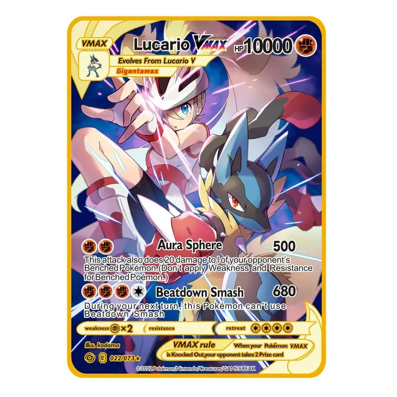 2026 NEW Pokemon Metal Card 10000 Points Arceus Charizard Super Card Golden English Mewtwo Vmax GX EX Anime Collection Card Gift — image 3