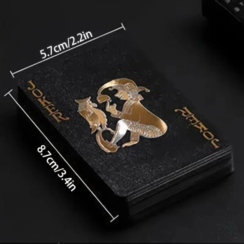 1 Pcs Color Black Gold Playing Card Game Card Group Waterproof Poker Suit Magic Dmagic Package Board Game Gift Collection — image 4
