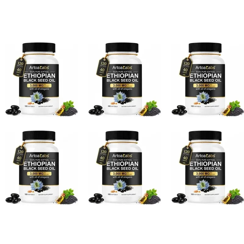 น้ำมันเมล็ดสีดำเอธิโอเปีย 3000mg Softgels พร้อมน้ำมันออริกาโน รองรับสุขภาพภูมิคุ้มกัน ทางเดินอาหาร BALANCE & Daily Vitality 120 นับ — image 12