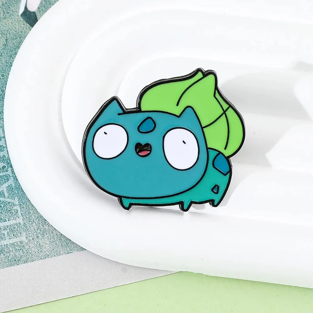 Anime Pokemon Enamel Pin Pikachu Bulbasaur Psyduck Squirtle Badge Brooch Denim Clothes bag Cute Animal kid Jewelry Gift toy — image 4