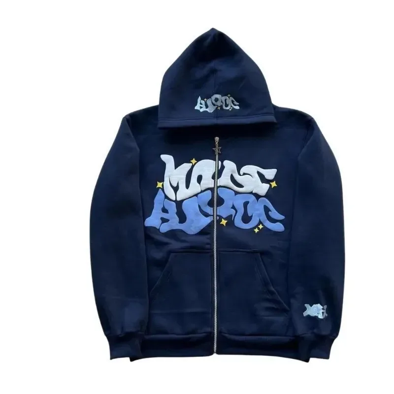 Hoodies Men's Sweatshirt 2026 Street Fashion Gothic Punk Hip-Hop Zipper Print Hooded Sweatshirt Hoodie Sweatshirt Man's Clothing — image 7