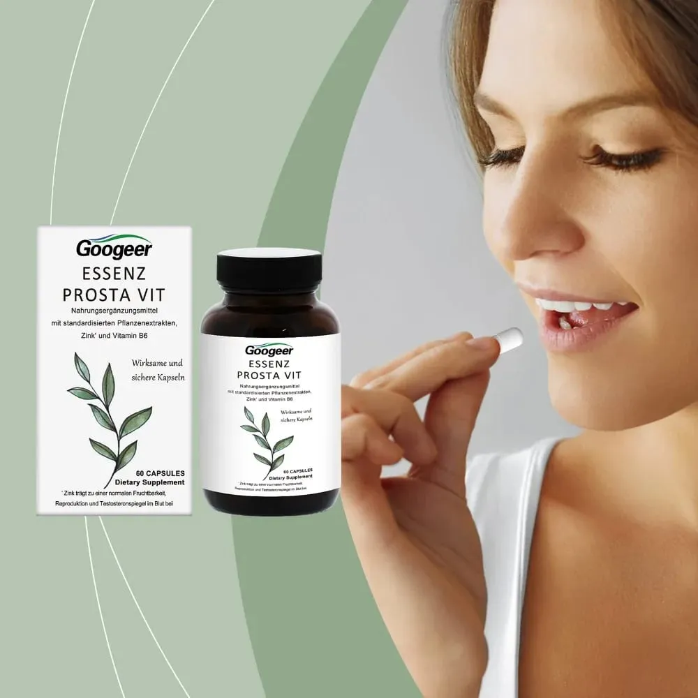 Googeer Men's Prosta Vit Essenz Capsules Bladder & Urinary Tract Health Support with Zinc Vitamin B6 Saw Palmetto 60 Count — image 2