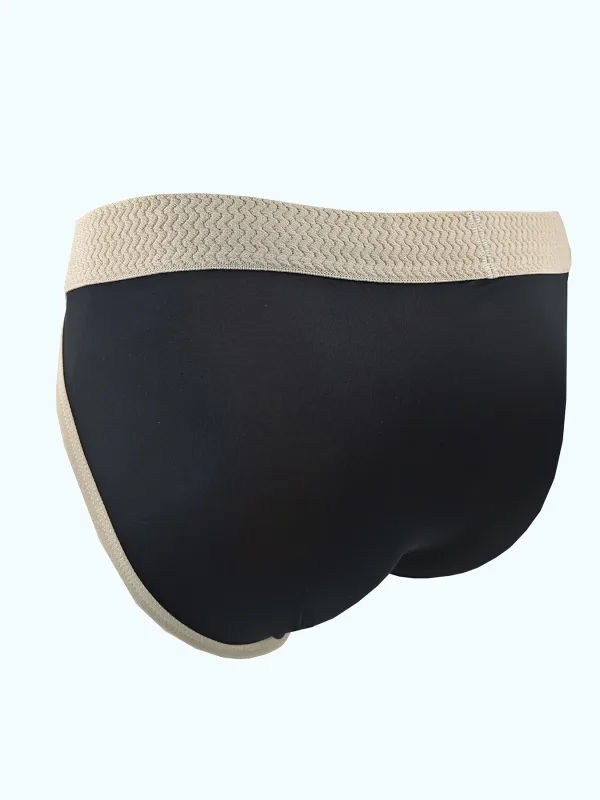 6PCS Men's Briefs Ice Silk Material Cool Smooth Comfortable Pure Color Simple Briefs