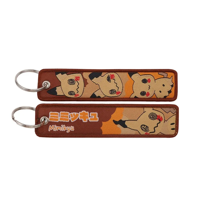 Pokémon Anime Elf Monsters Keychain for Cars Backpack Key Holders Embroidery Keyrings Key Tag Jet Tag Accessories Gifts 1pcs — image 13
