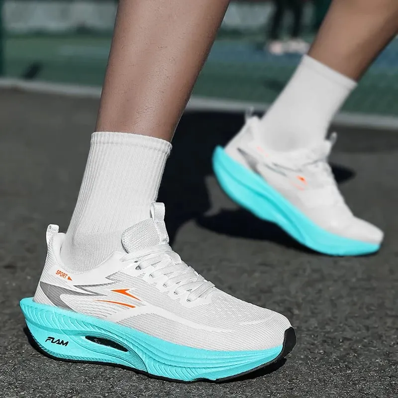 Men Running Shoes Carbon Board Speciality Marathon Sports Breathable Lightweight Women's Comfortable Athletic Nonskid Sneakers — image 5