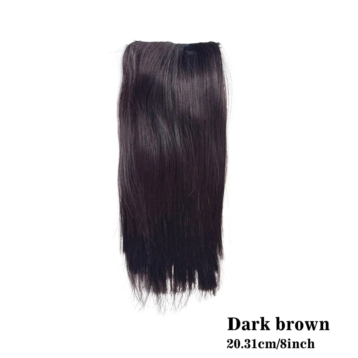 Straight Clip In Hair Extensions Synthetic 8"12" Hair Topper For Women Invisible Clip On Hair Patch Thick Booster Hairpieces — image 11