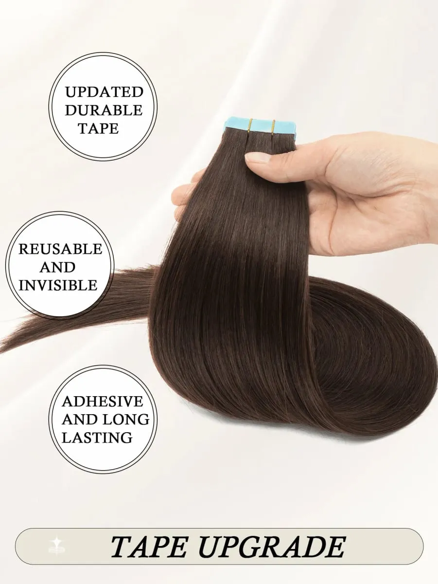 Tape In Hair Extensions 100% Human Hair Remy | 12-20 Inch 20pcs 30g Wefts for Thick or Thin Hair | No Damage Easy to Apply — image 3