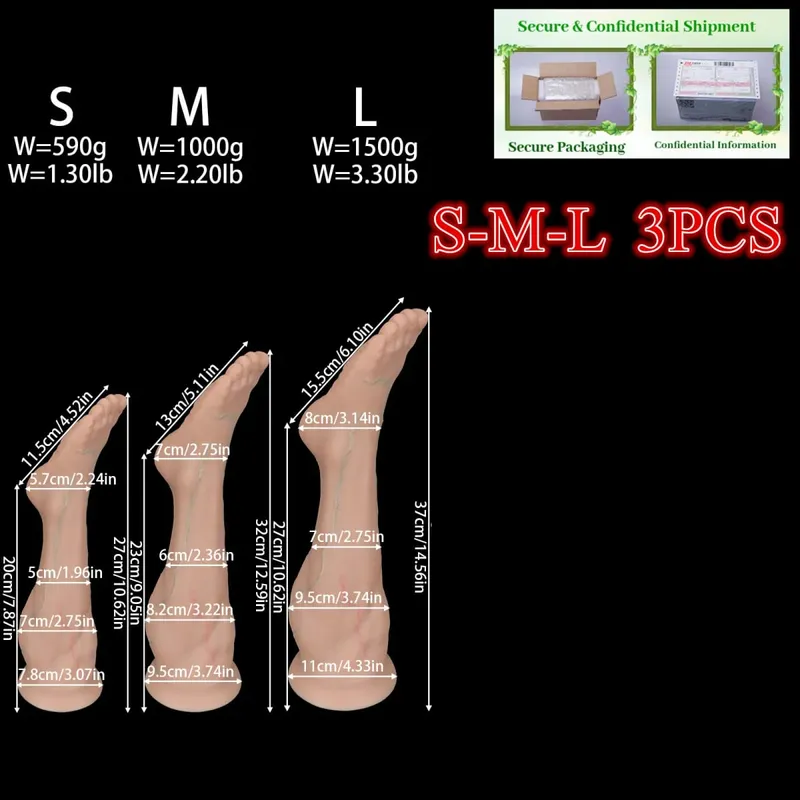 Huge Foot Fist Anal Plug Dildo BDSM Anal Plug Butt Plug Dilator Expander Huge Butt Anal Training Adult Sex Toy For Women Men 1