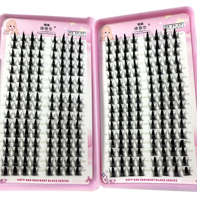 32 linhas de olho de raposa manga cluster cílios de olho de gato cílios individuais olhar natural diy extensão de cílios volume lash clusters