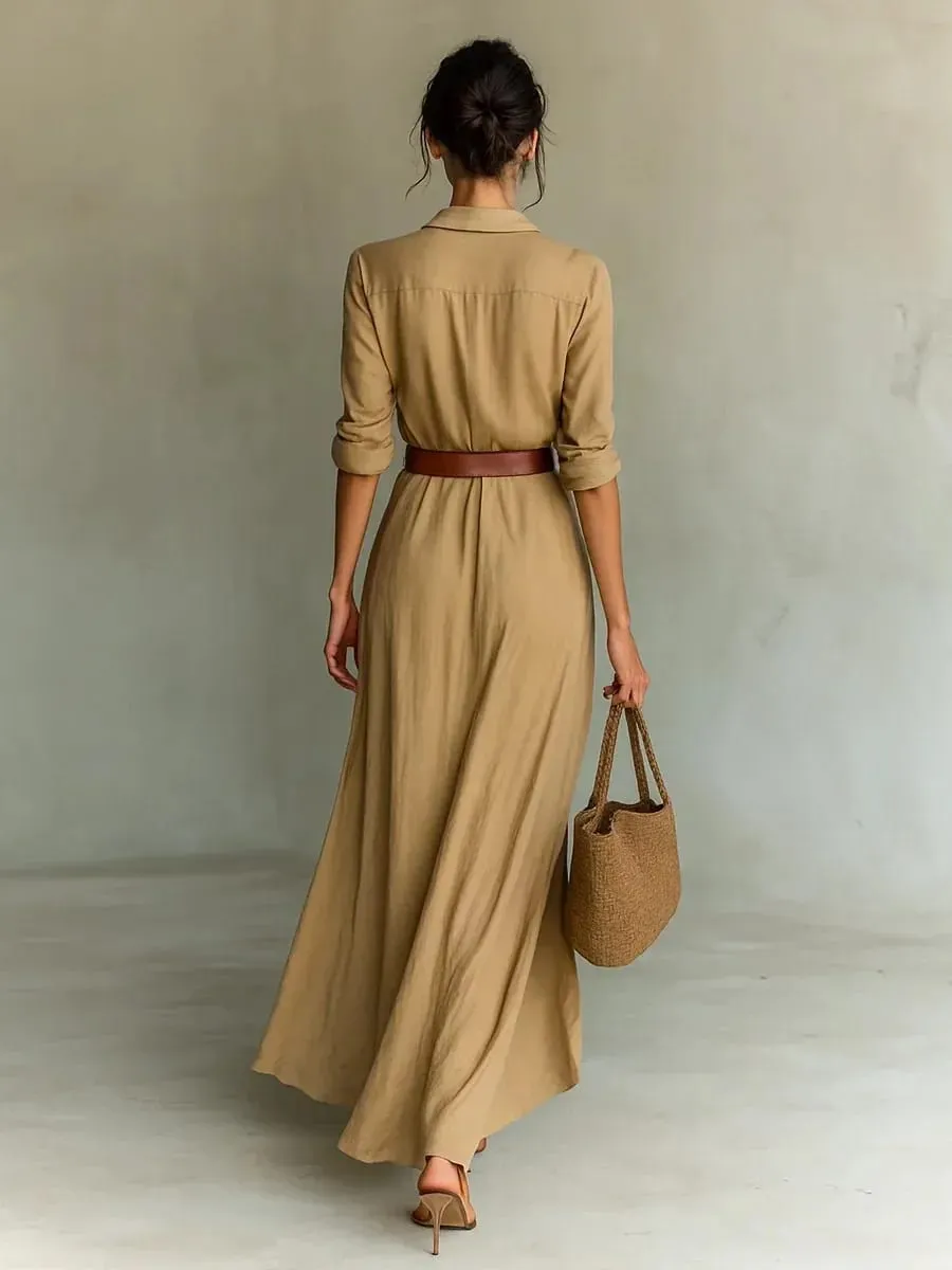2025 New Autumn Woman Sexy Deep V Neck Hollow Long Dress Elegant Solid Belted Irregular Party Long Sleeve Slim Casual Dresses