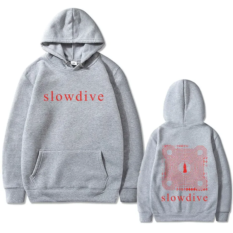 Rock Band Slowdive Everything Is Alive Print Hoodie Tour 90s Classic Vintage Men Women Oversized Streetwear Male Casual Hoodies