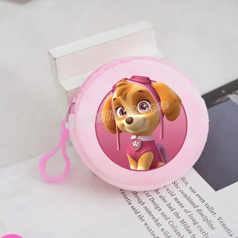 Paw Patrols Round Wallet Cute Keychain Bag Printing Coin Zipper Purse Anime Small Change Bags Convenient Mini Storage Pouch Gift — image 2