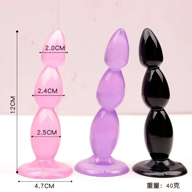 1PC Butt Plug Dildo Butt Prostate Massage Unisex Sexy Stopper TPE Anal Plugs Beads Adult Sex Toy for Men Women Adult Games — image 6