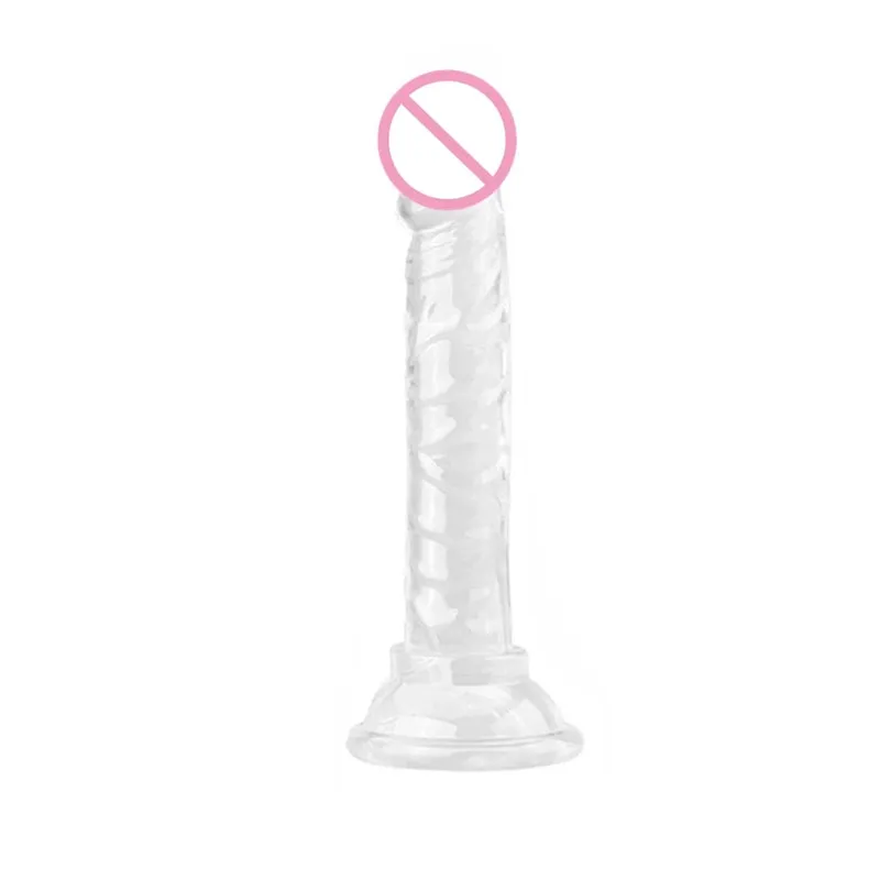 Realistic Dildo Strong Suction Cup Soft Crystal Jelly Dildo Penis Sex Toys for Woman Fake Dick Big Penis Anal Butt Plug Sex Shop
