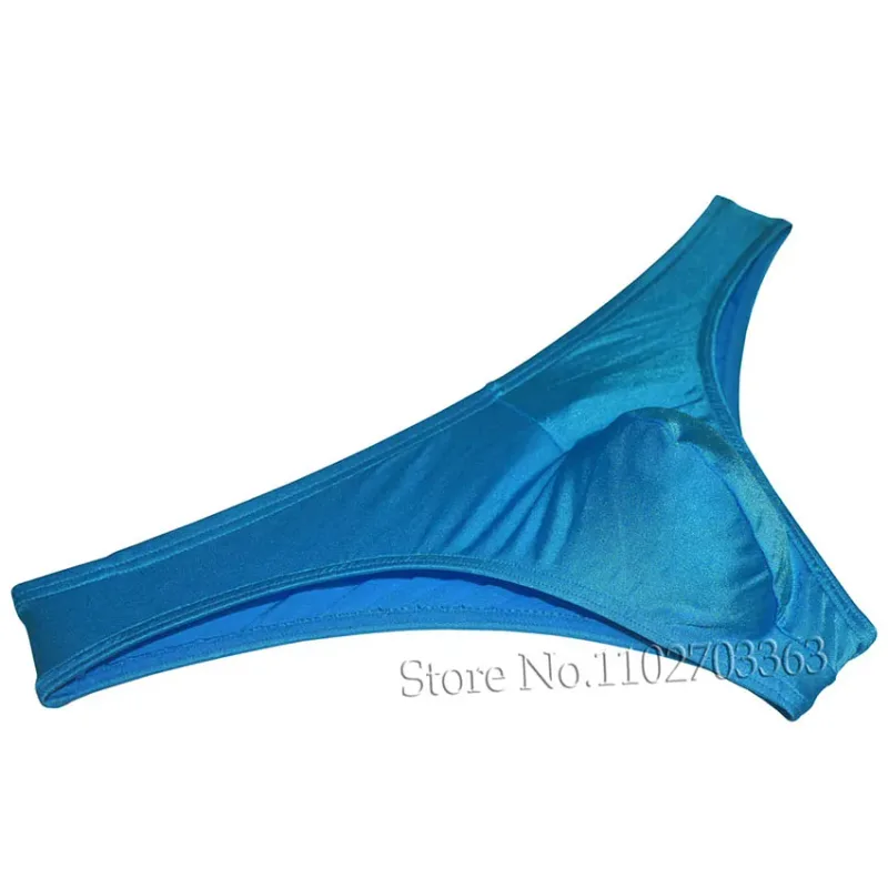 Men's Bikini Briefs Triangle Underwear Pucker Back Micro Briefs Elastic Shiny Summer Low Rise Beach Briefs Sexy Silky Smooth — image 28