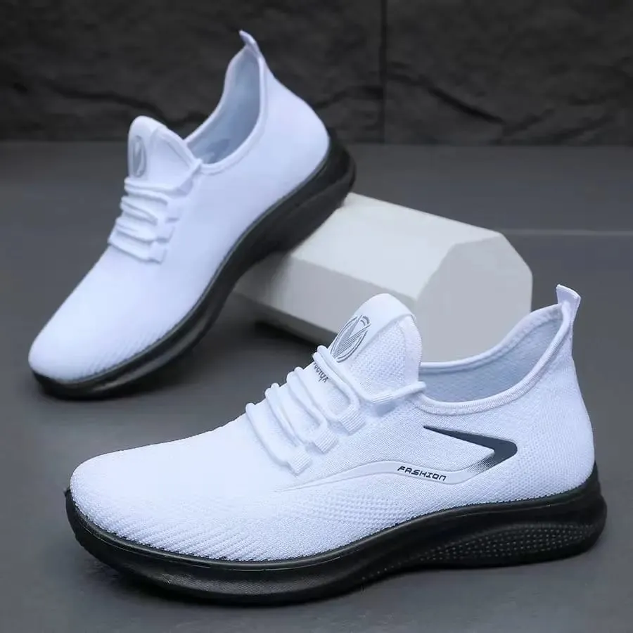 Breathable Air Knit Upper Slip On Shoes Flexible Soft Non Slip Sole Casual Running Trainers For All Season Daily Wear — image 9