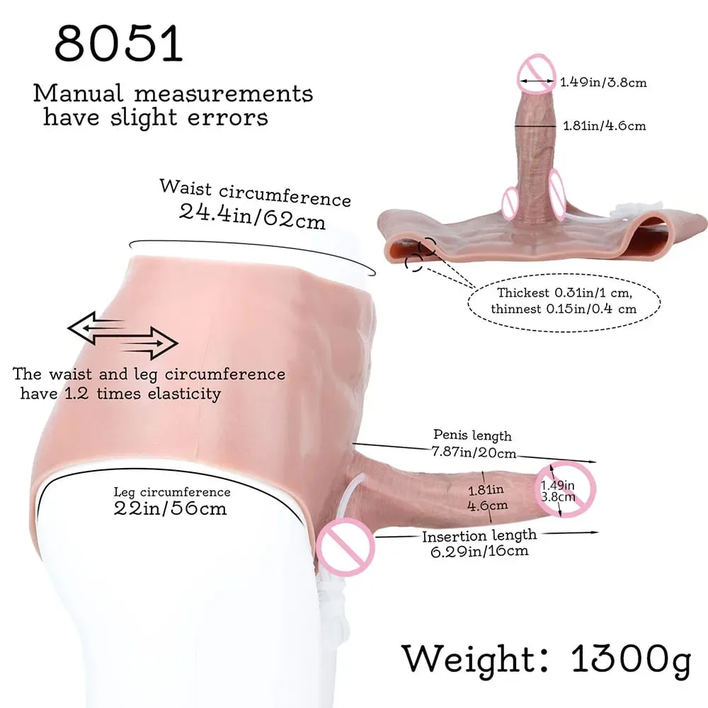 Silicone Anal Plug Squirting Dildo Panties With Abdominal Muscles Solid Penis Vaginal Anal Masturbator Sex Toy For Female — image 2