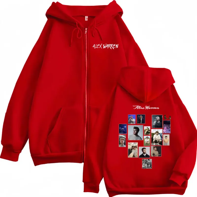 Alex Warren Little Orphan Alex Live Tour 2026 Zipper Hoodies Men's Clothing Vintage Zip Up Sweatshirts Long Sleeve Hoodie Jacket — image 4