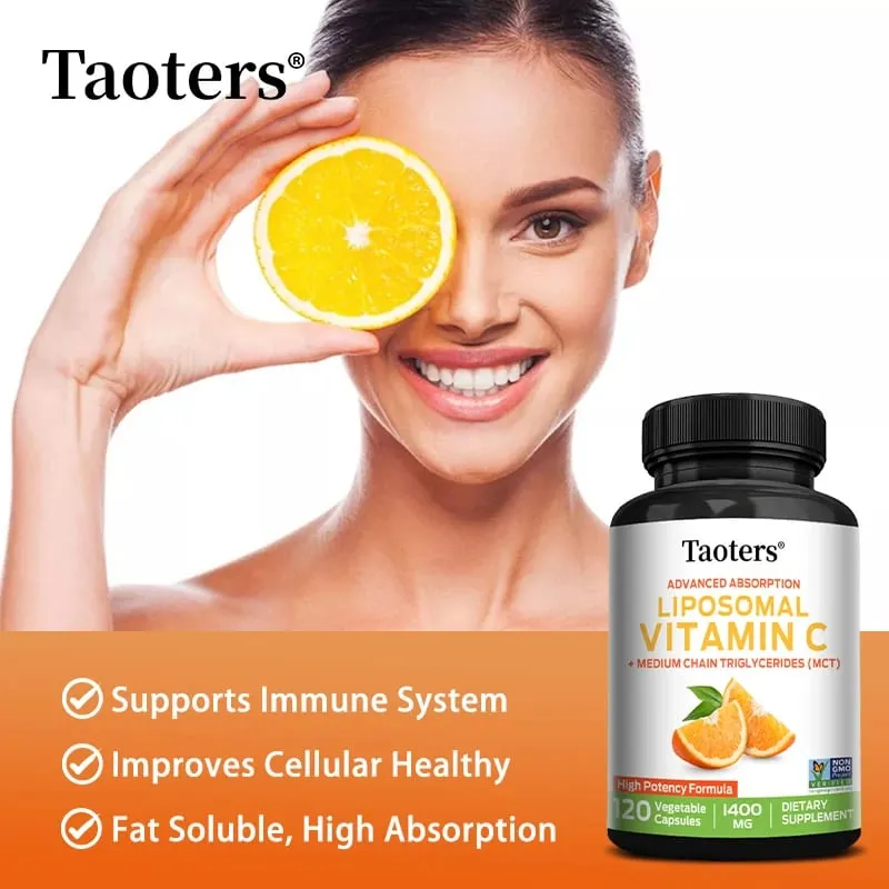 Liposomal Vitamin C 1400mg - Nagtataguyod ng Collagen Production Immune Support Napakahusay na Antioxidant