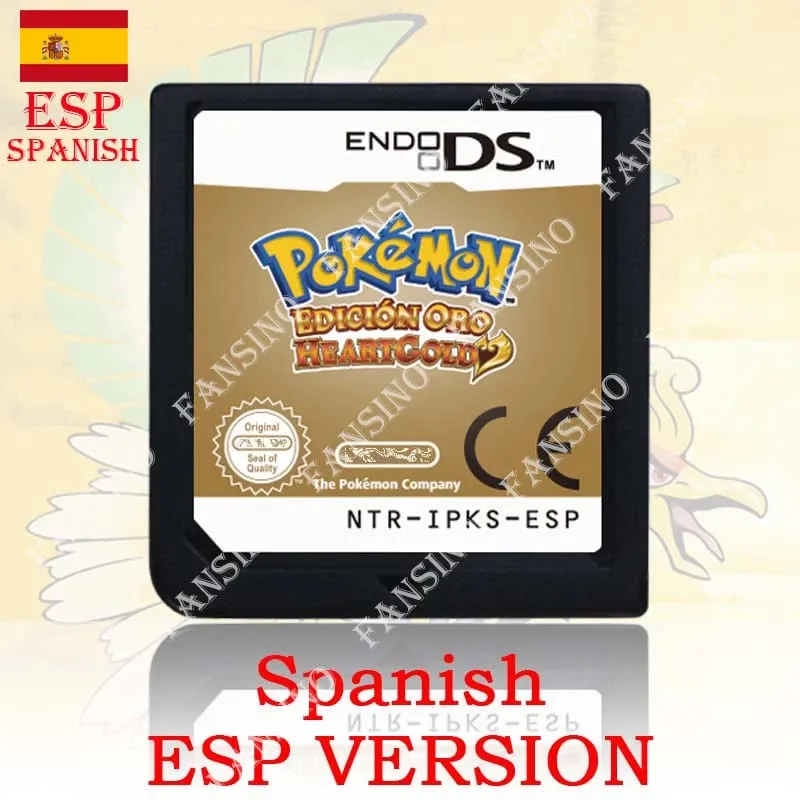 (USA EUR AUS NOE ESP FRA ITA) Pokemon HeartGold SoulSilver Version High Quality Authentic 1:1 Replica DS Video Game Cartridge — image 14
