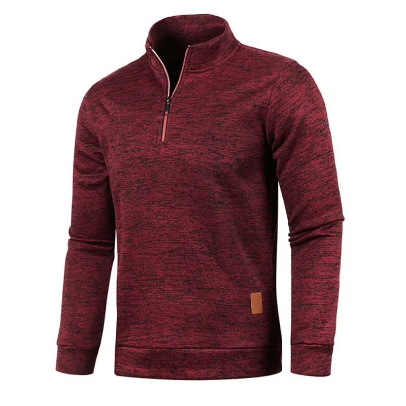 Men's Knitted Sweatshirts Casual Thicker Half Zip Pullovers For Male Hoody Man Solid Color Turtleneck Sweater Coats BSD-ZW118