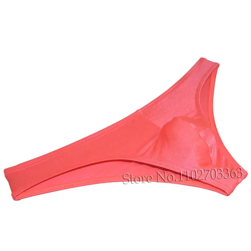 Men's Bikini Briefs Triangle Underwear Pucker Back Micro Briefs Elastic Shiny Summer Low Rise Beach Briefs Sexy Silky Smooth — image 14