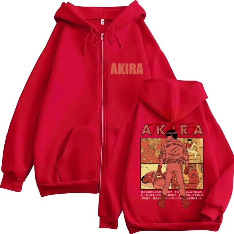 Japanese Anime Neo Tokyo Akira Zipper Hoodies Manga Movie Science Fiction Shotaro Kaneda Cardigan Sweatshirt Loose Fleece Coats — image 6