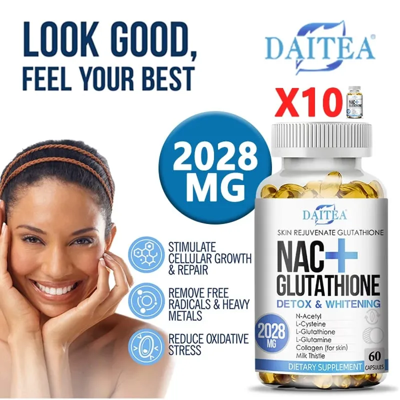 NAC Supplement L-Glutathione Intracellular Antioxidant Complex - Promotes cleansing detoxification and repair Reduces liposome