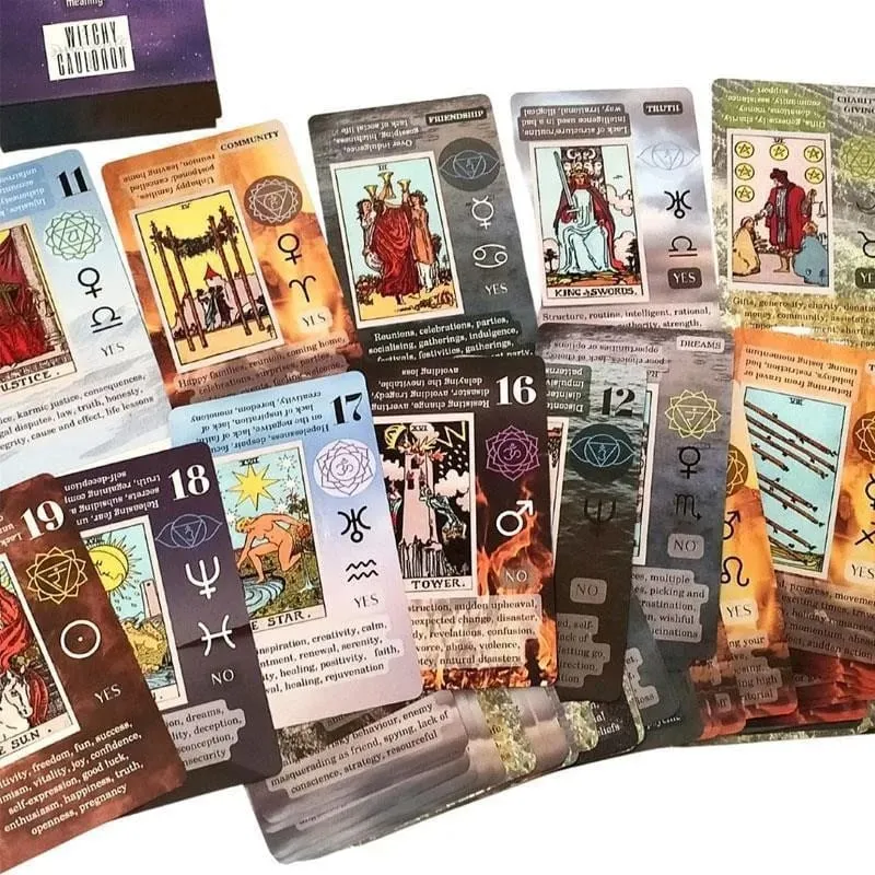Tarot Cards for Beginners Learning Tarot Deck No Guide Book Needed Tarot Cards with Meanings on Them (Español) 78 Cards Reversed
