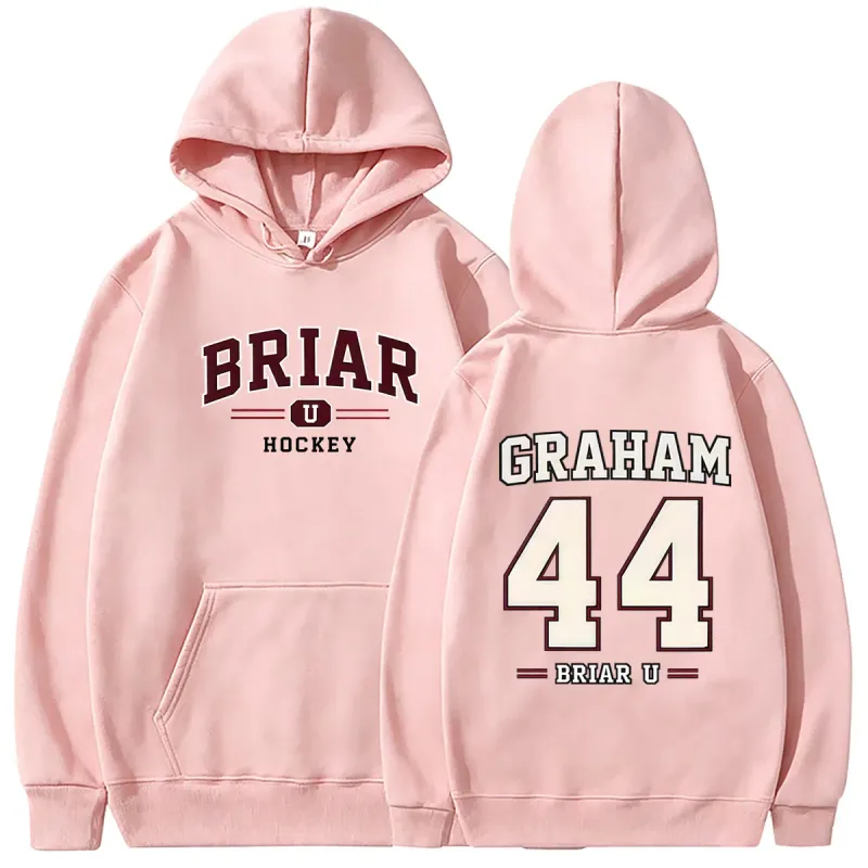 Off Campus Briar University Hockey Graham 44 Graphic Hoodie Men Women Vintage Oversized Sweatshirt Male Fashion Pullover Hoodies