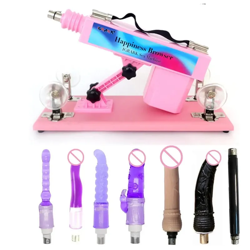 Strong Motor Automatic Vibartor Sex Machine with Dildo Attachments Adjustable Gun Love Machine Sex Toys for Man Women Adult Game
