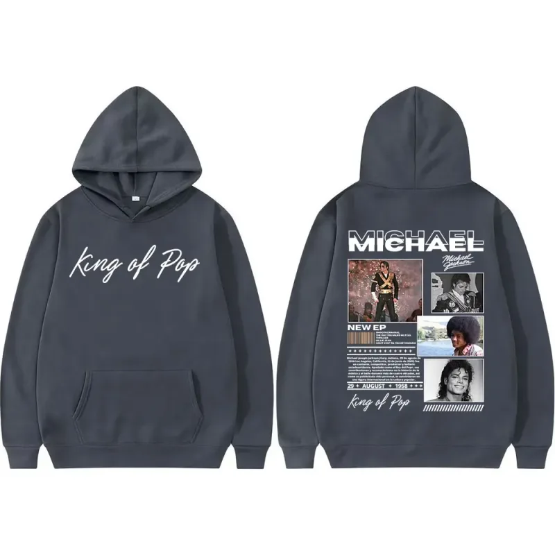King of Pop Michael Jackson Bad Era Hoodies Men's Clothes Fashion Hip Hop Punk Sweatshirt Long Sleeve Oversized Hoodie Pullovers — image 4
