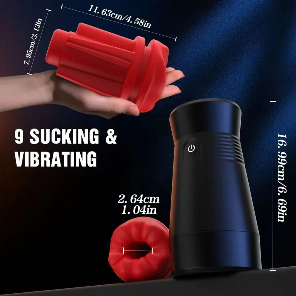 Male Masturbator 5IN1 Male Sex Toy with 9 Vibrating & 3D Mouth Stroker Cup Pocket Pussy Adult Sex Toys & Games Blowjob Toy — image 4