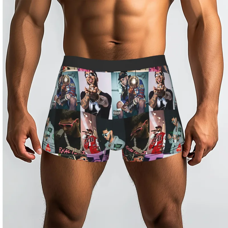 Male Funny A-Anuel AA Underwear Boxer Briefs Stretch Shorts Panties Underpants — image 23