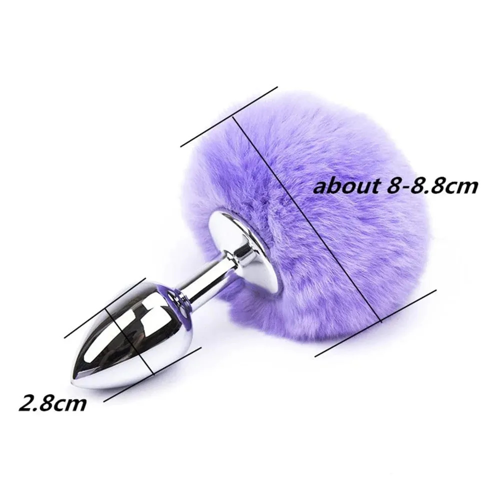 Stainless Steel Rabbit Tail Metal Butt Plug Anal Sex Toy Metal Plush Anal Plug Massager Sex Toys for Masturbator Women — image 5