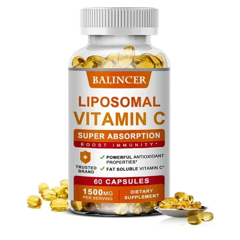 Liposomaal vitamine C-supplement - Gemakkelijk opneembare vetoplosbare vitamine C Antioxidant Ondersteuning van het immuunsysteem Bevordert de gezondheid van de huid