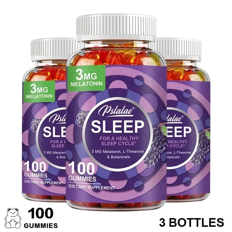 Melatonin Gummies Anxiety Stress Relief Help Sleep Save Insomnia Body Clock Adjustment for Adult — image 9