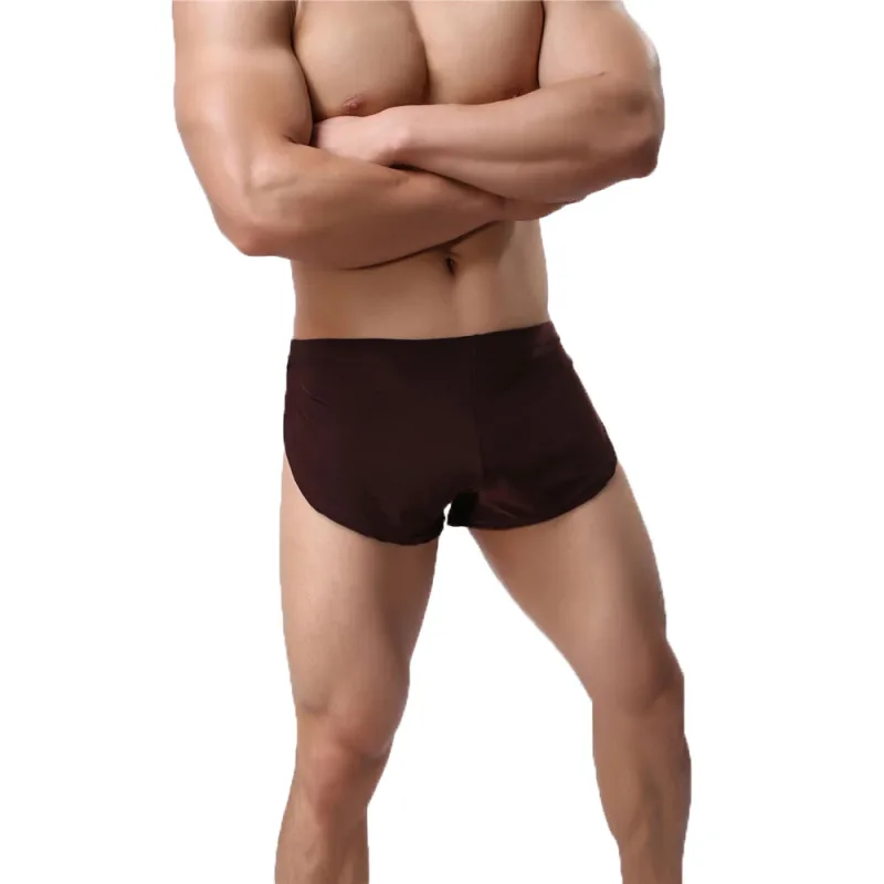 Male Panties Underwear Boxers Breathable Men Boxer Pajamas Side Split Underpants Cueca Homem Shorts Sleepwear — image 6