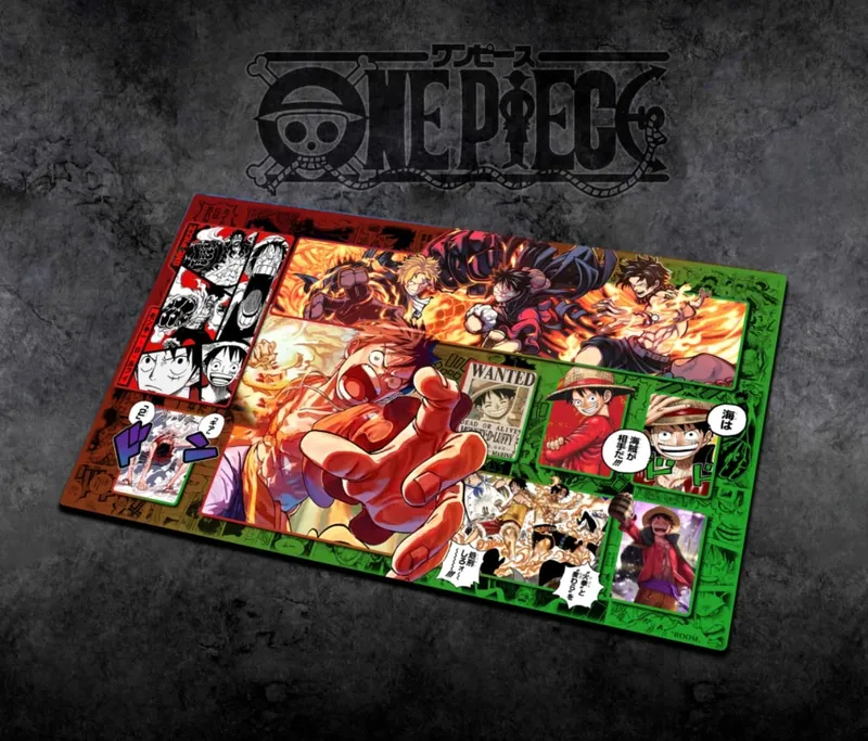 60*35cm Anime One Piece OPCG GAME Card Siri Komik PlayMat Empat Maharaja Baharu Mengajar Shankusu Buggy Luffy Mainan Koleksi Helikopter — image 30