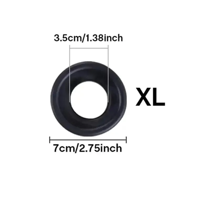 【S】Black Penis Enlargement Ring Sleeve Male Sex Toy Accessory Compatible with Vacuum Pump And Extender for Enhanced Performance