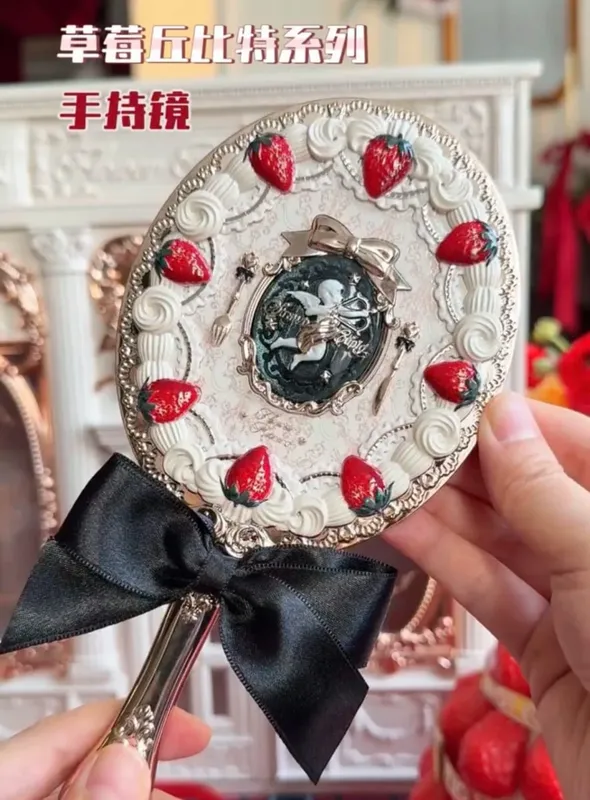 Flor sabe espelho de maquiagem portátil almofada de ar pente todas as séries padrão de relevo kit de ferramentas de maquiagem de cor limitada — image 17