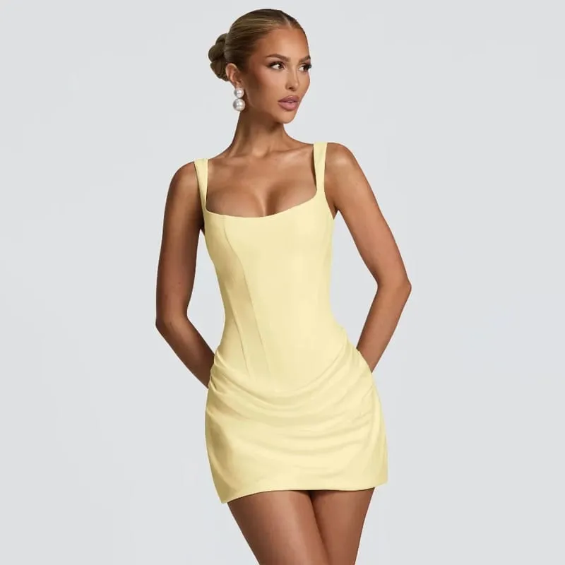 Women Sexy Solid Pleated Strapless Dress Lady Chic Off-shoulder Backless High Waist Split Dresses 2026 Summer Evening Party Gown — image 19