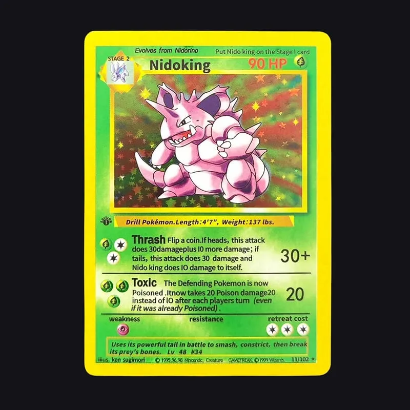 Proxy PKM English GAME 1ST EDITION Charizard Blastoise Venusaur Mewtwo Holo TCG Game Collection Card — image 20
