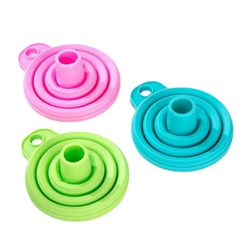 Embudo de silicona plegable S L para rellenar botellas, embudo de silicona para cocina, utensilios de cocina plegables, relleno de aceite, 1/3/5/10 Uds. — image 7