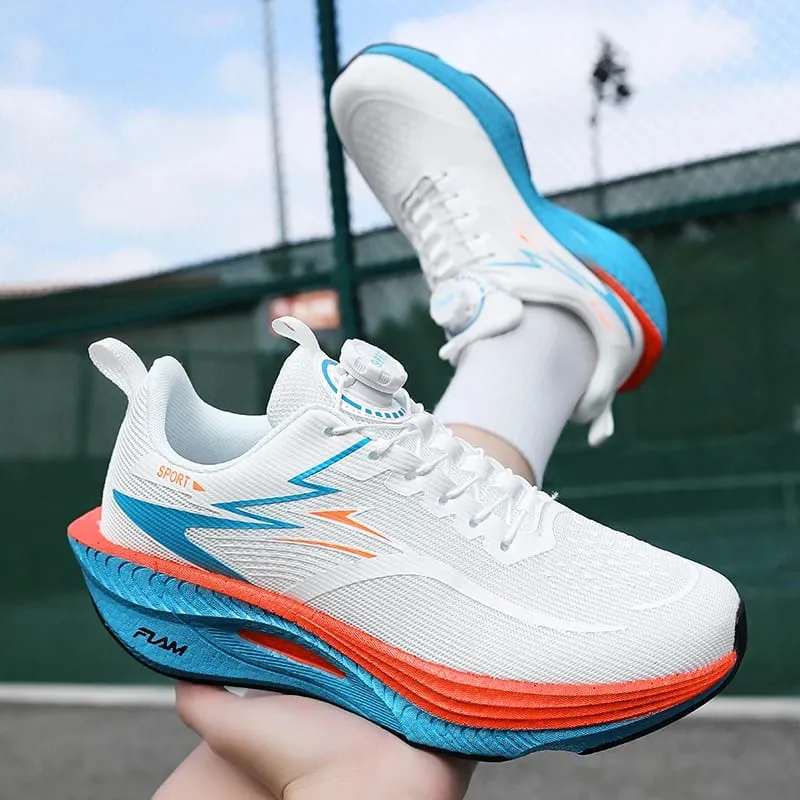Men Marathon Running Shoes Sports Carbon Board Christmas Breathable Lightweight Women's Comfortable Athletic Nonskid Sneakers
